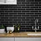 Mileto Black Gloss Ceramic Wall Tile - 75 x 300mm