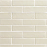 Mileto Brick Bone Gloss Ceramic Wall Tile - 75 x 300mm
