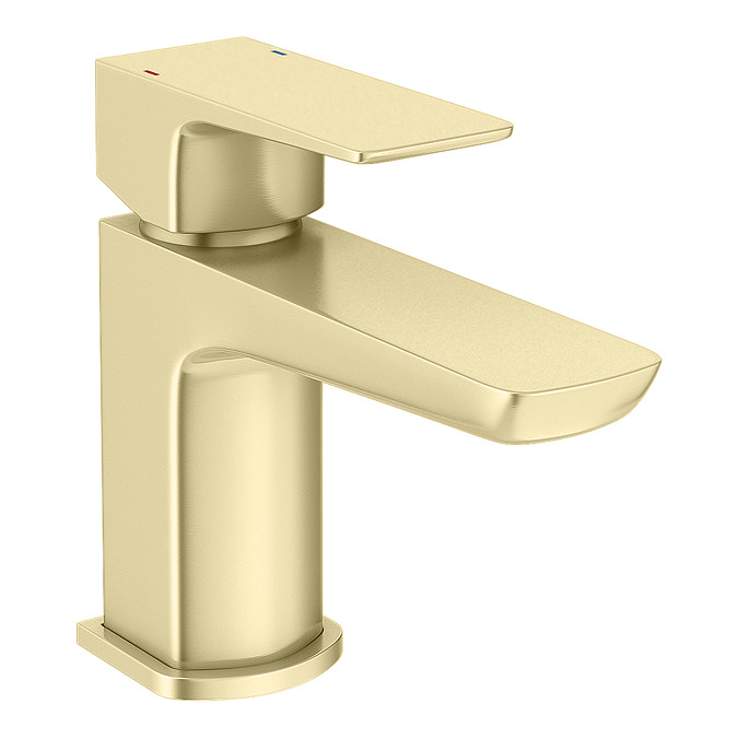 Mileto Brushed Brass Cloakroom Mini Basin Mixer Tap