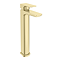 Mileto Brushed Brass High Rise Mono Basin Mixer Tap