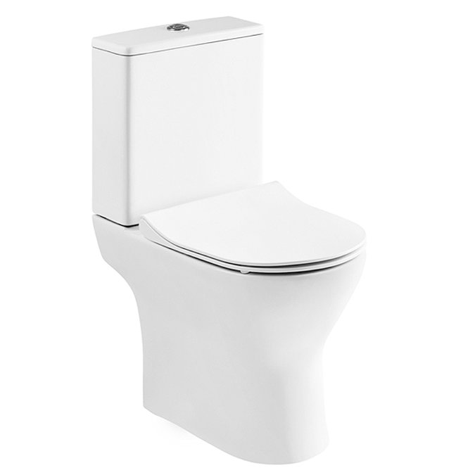 Mileto Close Coupled Rimless Toilet + Soft Close Seat Profile Large Image