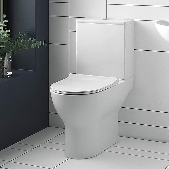 Mileto Close Coupled Rimless Toilet + Soft Close Seat Large Image
