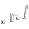 Mileto Deck Mounted (4TH) Bath Shower Mixer Tap with Shower Kit - Chrome