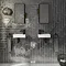 Mileto Brick Grey Gloss Ceramic Wall Tile - 75 x 300mm  In Bathroom Large Image