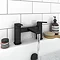 Mileto Matt Black Bath Filler Tap  Profile Large Image