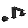 Mileto Matt Black Deck Mounted (3TH) Bath Filler Tap