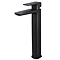 Mileto Matt Black High Rise Mono Basin Mixer Tap