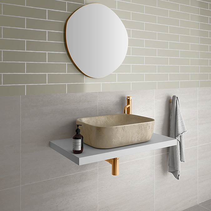Mileto Olive Gloss Ceramic Wall Tile - 75 x 300mm