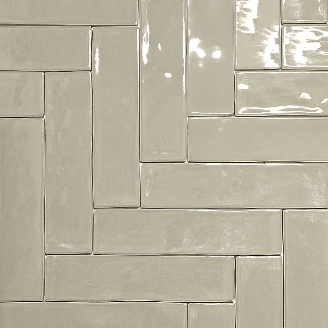 Mileto Olive Gloss Ceramic Wall Tile - 75 x 300mm