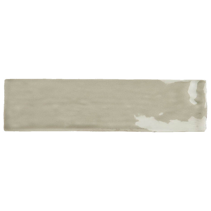 Mileto Olive Gloss Ceramic Wall Tile - 75 x 300mm  Profile Large Image