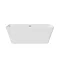 Mileto Square Back to Wall Modern Bath (1500 x 760mm)  Profile Large Image