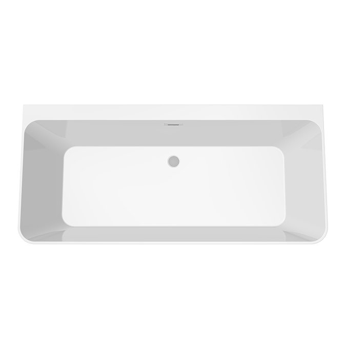 Mileto Square Back to Wall Modern Bath (1700 x 800mm)  Standard Large Image