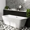 Mileto Square Back to Wall Modern Bath (1700 x 800mm) Large Image