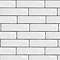 Mileto Brick White Gloss Porcelain Wall Tile - 75 x 300mm  In Bathroom Large Image