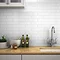 Mileto Brick White Gloss Ceramic Wall Tile - 75 x 300mm Large Image