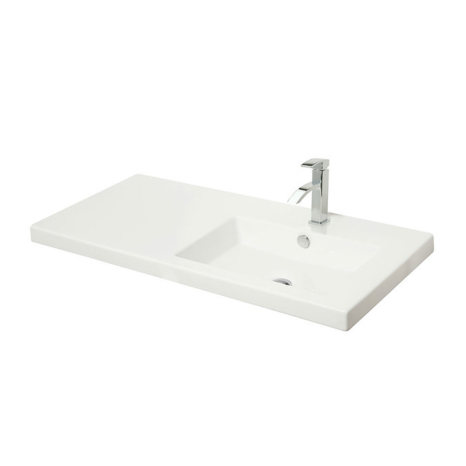 Miller - 1000mm Right Hand Rectangular Bowl Ceramic Basin - 114W1 Large Image