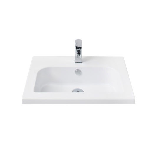 Miller - 610mm D-Shaped Bowl Ceramic Basin - 120W1 Large Image