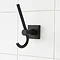 Miller Atlanta Matt Black Double Robe Hook - 8812B Large Image