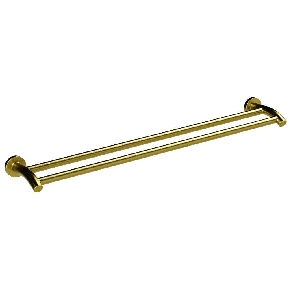 Miller Bond Brushed Brass Double Towel Rail Online At Victorian Uk