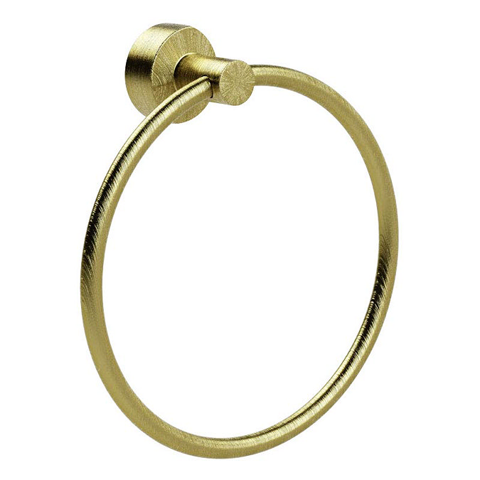 Miller Bond Brushed Brass Towel Ring - 8705MP1 Large Image