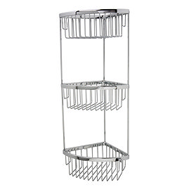 Miller - Classic 3-Tier Corner Shower Basket - 875C Large Image