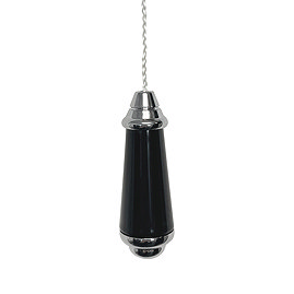 Miller - Classic Chrome and Black Ceramic Light Pull