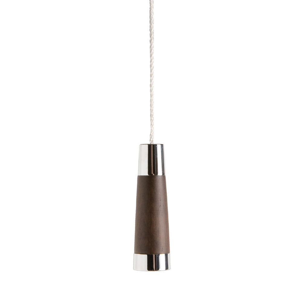 Miller - Classic Chrome and Dark Oak Conical Light Pull - 699C Large Image