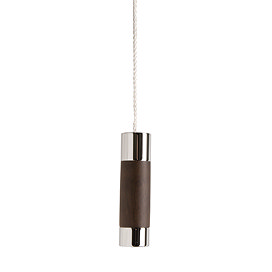 Miller - Classic Chrome and Dark Oak Cylindrical Light Pull - 698C Large Image