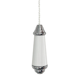Miller - Classic Chrome and White Ceramic Light Pull