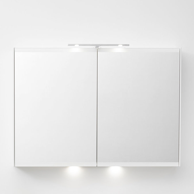 Miller - London 100 Mirror Cabinet - Black - 55-4 Standard Large Image