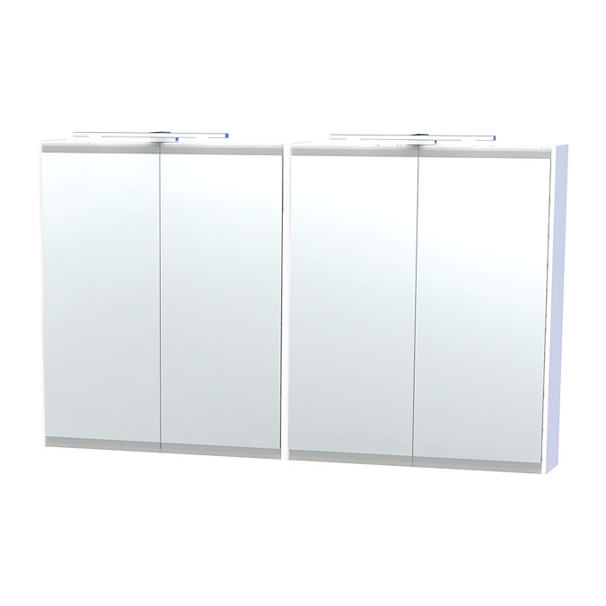 Miller - London 120 Mirror Cabinet - White - 56-2 Large Image