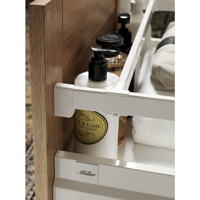 Miller London 120 Wall Hung Four Drawer Vanity Unit + Double Ceramic Basin (Black) additional Large