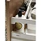Miller - London 120 Wall Hung Four Drawer Vanity Unit with Double Ceramic Basin - Oak additional Lar