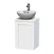 Miller London Wall Hung Countertop Basin Unit - White - 400mm inc. Basin  In Bathroom Large Image