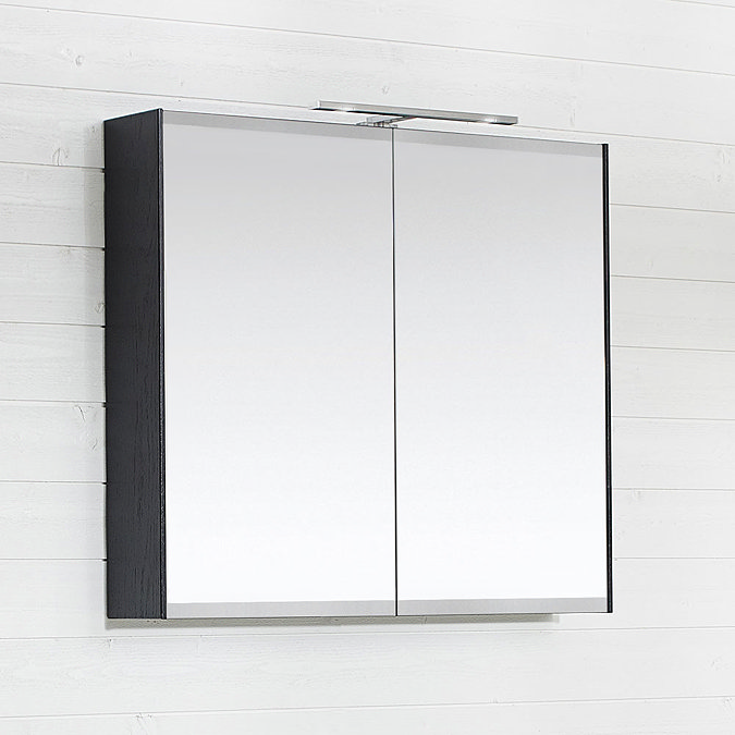 Miller - London 80 Mirror Cabinet - Black - 54-4 Standard Large Image