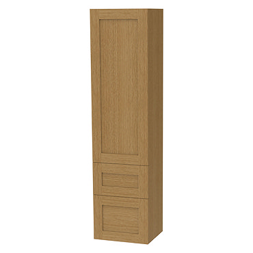 Miller - London Tall Cabinet with Door Storage & Drawers - Oak Profile Large Image