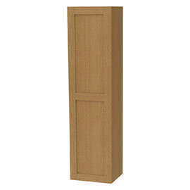 Miller - London Tall Cabinet with Door Storage - Oak Medium Image