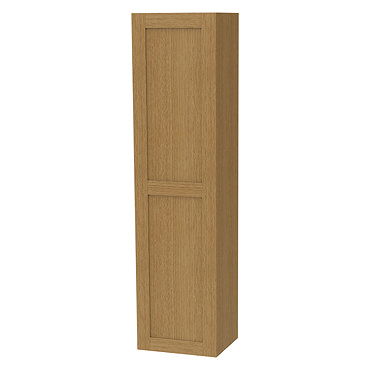 Miller - London Tall Cabinet with Door Storage - Oak Profile Large Image
