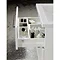 Miller - New York 120 Wall Hung Four Drawer Vanity Unit with Double Ceramic Basin - White In Bathroo