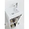 Miller - New York 40 Wall Hung Single Door Vanity Unit with Ceramic Basin - White In Bathroom Large 