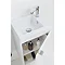 Miller - New York 40 Wall Hung Single Door Vanity Unit with Ceramic Basin - White In Bathroom Large