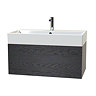 Miller New York 80 Wall Hung Single Drawer Vanity Unit - Black