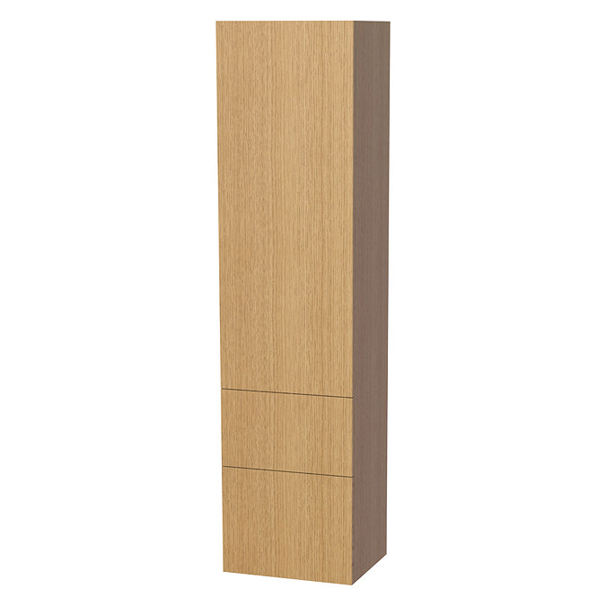Miller - New York Tall Cabinet with Door Storage & Drawers - Oak Large Image