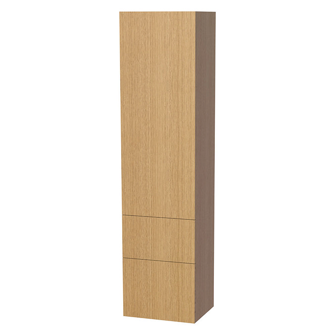 Miller - New York Tall Cabinet with Door Storage & Drawers - Oak Large Image