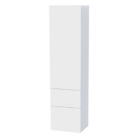 Miller - New York Tall Cabinet with Door Storage & Drawers - White Medium Image