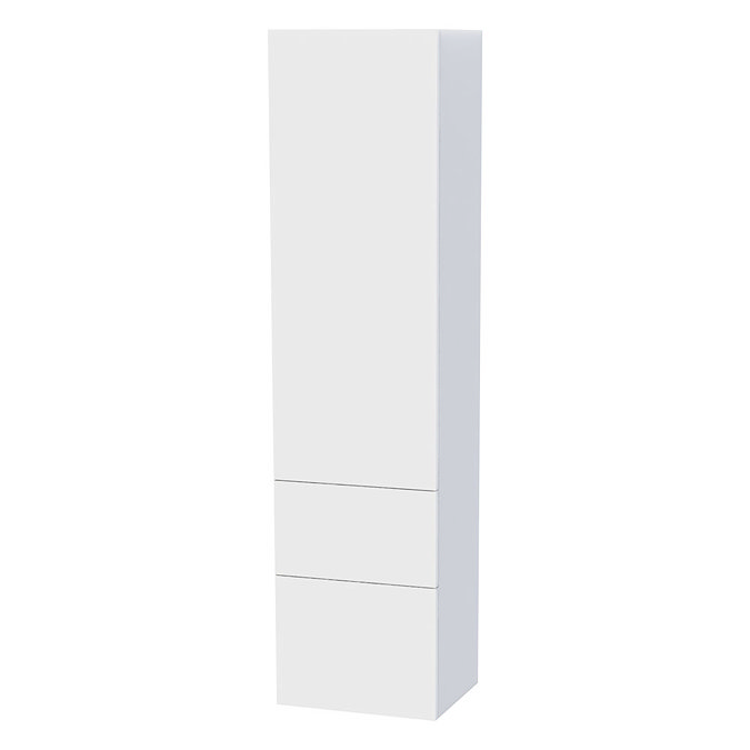 Miller - New York Tall Cabinet with Door Storage & Drawers - White Large Image