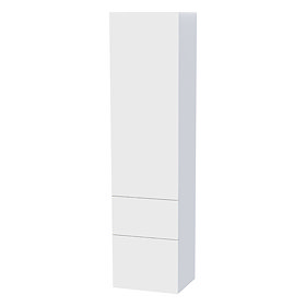 Miller - New York Tall Cabinet with Door Storage & Drawers - White Large Image