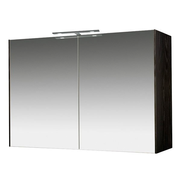 Miller - Nova 100 Illuminated Mirror Cabinet - Black Large Image
