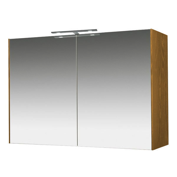 Miller - Nova 100 Illuminated Mirror Cabinet - Oak Large Image