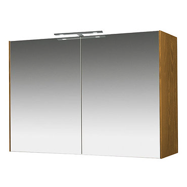 Miller - Nova 100 Illuminated Mirror Cabinet - Oak Profile Large Image